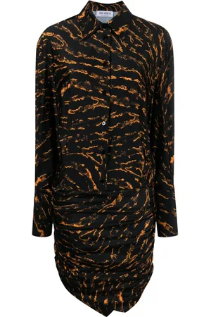 The Attico Abstract-patterned shirt dress