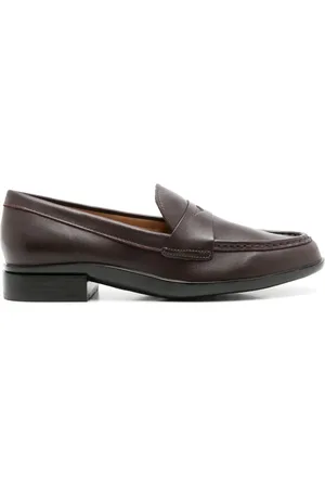 Sarah Chofakian Ignes almond-toe leather loafers