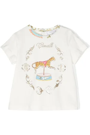 Roberto Cavalli Carousel-print cotton T-shirt