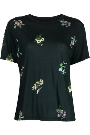 Cynthia Rowley Floral-print cotton T-shirt