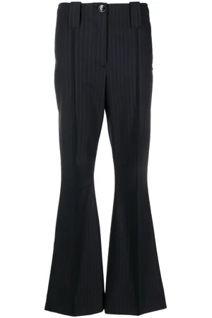 Ganni Pinstripe flared trousers