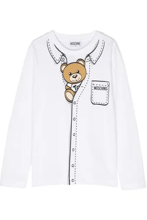 Moschino Kids Teddy Bear Cropped T-shirt - Farfetch