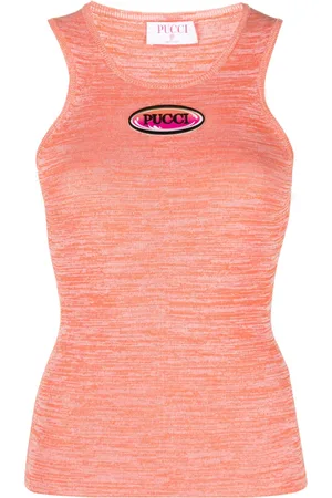 Puccini Logo-appliqué knit tank top