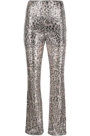 Liu Jo Sequin-embellished straight-leg trousers