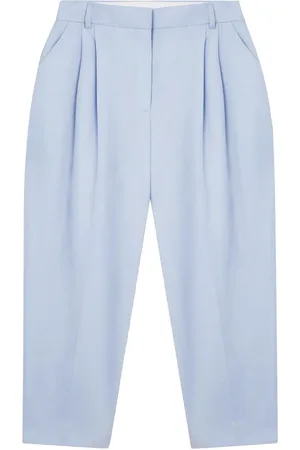 Stella McCartney Pleated cropped-leg trousers