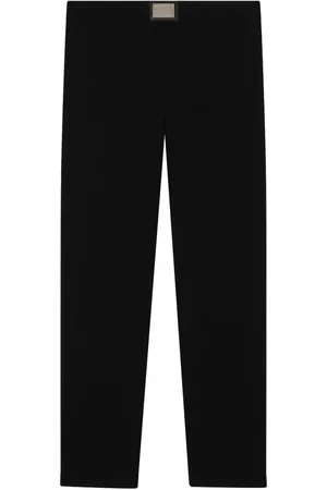 Dolce & Gabbana Logo-plaque stretch-wool leggings