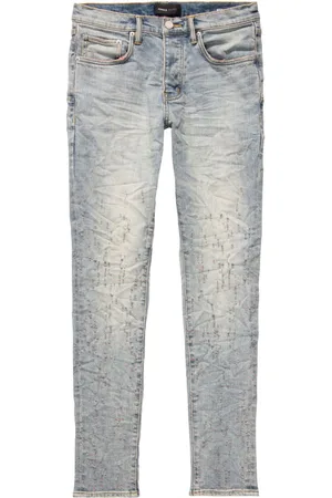 Purple Brand Men's Monogram Jacquard Skinny Jeans - Blue - Size 38
