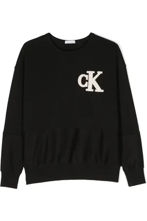 Calvin Klein Logo-patch cotton sweatshirt