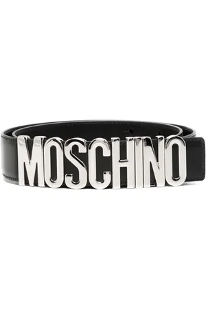Moschino Logo-lettering leather loafers