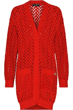 Dolce & Gabbana Open-knit cotton cardigan