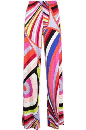 Puccini Swirl-print wide-leg trousers