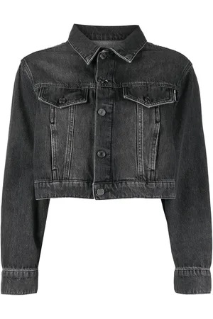 Thierry Mugler crop embroidered denim jacket For Sale at 1stDibs