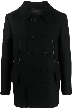 Tom Ford Melton-wool blend peacoat