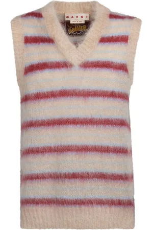 Marni Striped mohair-blend vest