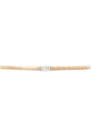 Sandro Metallic-finish ruched leather belt