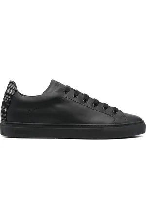 Missoni Woven-heel counter leather sneakers