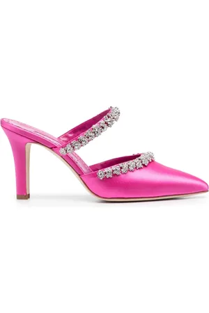 Manolo Blahnik Vedadamu 80mm crystal-embellished mules