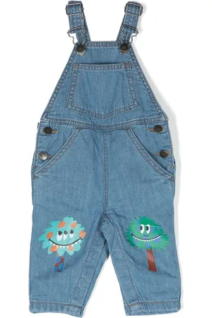 Stella McCartney Graphic-print denim dungarees