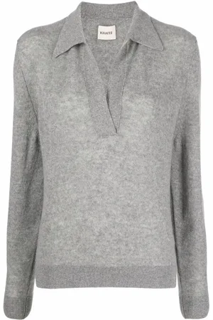 Khaite Long-sleeved knitted polo shirt
