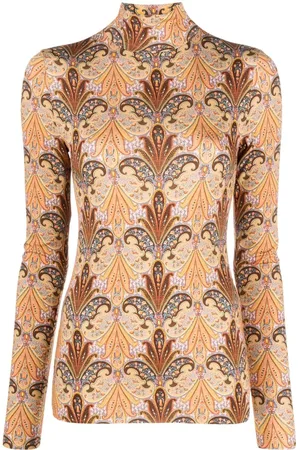 Etro Graphic-print high-neck T-shirt