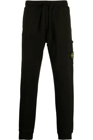 Stone Island Logo-embroidered cotton track pants