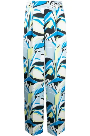 HUGO BOSS Botanical-print straight-leg trousers