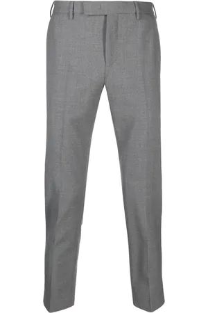 PT Torino Mid-rise wool tailored trousers