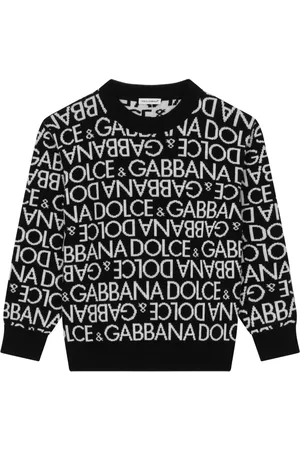 Dolce & Gabbana Jacquard-logo virgin-wool knit sweater