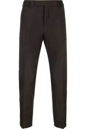 PT Torino Mid-rise wool tailored trousers
