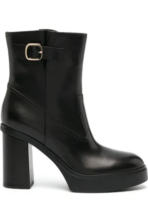 santoni Buckle-detail 11mm leather boots