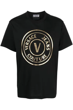 VERSACE Logo-print cotton T-shirt