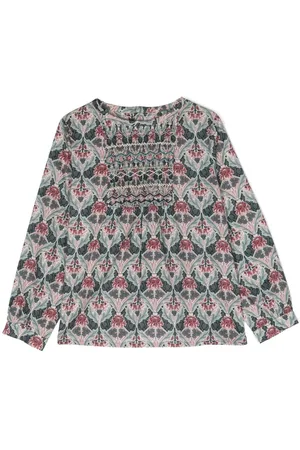 BONPOINT Baroque-print cotton blouse