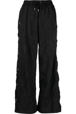 P.E Nation Volley crinkled-finish wide-leg trousers