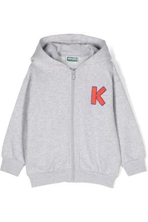 Kenzo Logo-embroidery zip-up hoodie