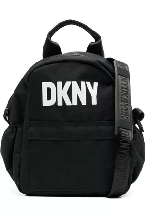 DKNY logo-lettering Leather Backpack - Farfetch