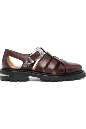 TOGA VIRILIS Cut-out leather sandals