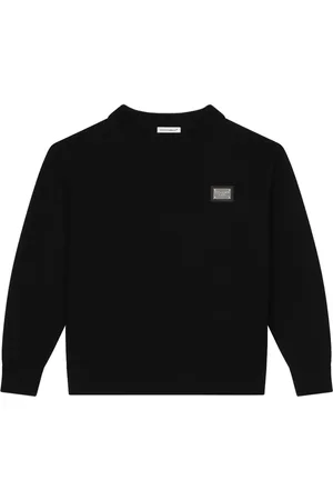 Dolce & Gabbana Logo-plaque virgin-wool sweatshirt