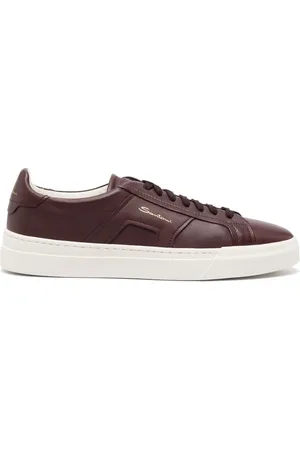 santoni Logo-print low-top sneakers
