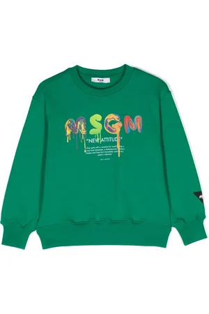 Msgm Logo-print cotton sweatshirt