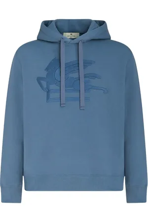 Etro Logo-embroidered cotton hoodie