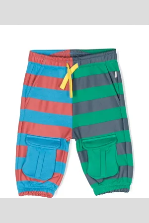Stella McCartney Striped drawstring cotton track pants