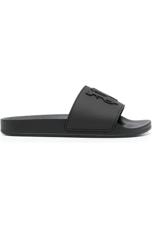 Palm Angels Rubberised monogram flat slides