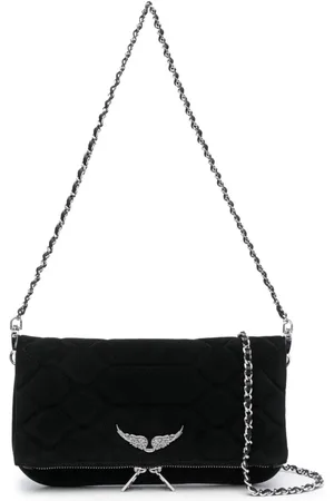 Zadig & Voltaire Rock Star Glitter Shoulder Bag in Black