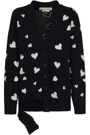 Marni Bunch of Hearts alpaca-wool cardigan