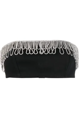 ROTATE Crystal-embellished bandeau top
