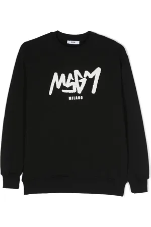 Msgm Logo-print cotton sweatshirt