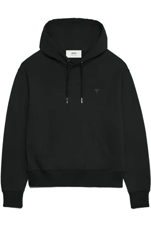 Ami Embroidered cotton hoodie
