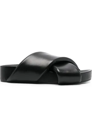 Jil Sander Cross-over leather sandals