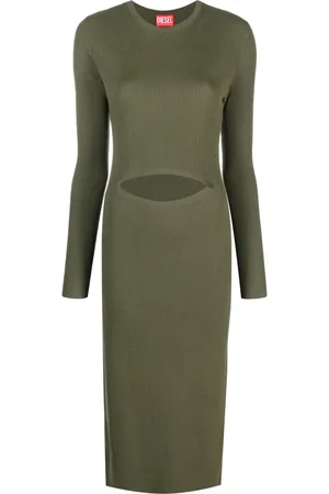 Diesel Cut-out wool-blend dress