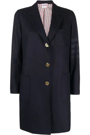 Thom Browne Engineered single-breasted side-stripe coat